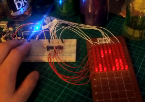 Tetris clone using an LED matrix